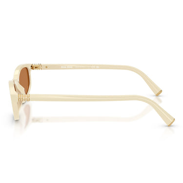 Miu Miu Lunettes de Soleil MUA06S 21D90Q Blanc/Marron Femme 2