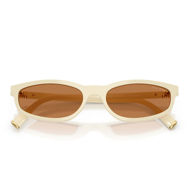 Miu Miu Lunettes de Soleil MUA06S 21D90Q Blanc/Marron Femme 4