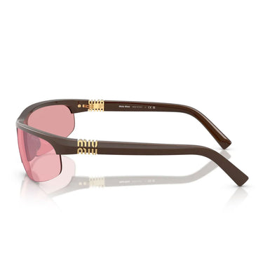 Miu Miu Okulary Przeciwsłoneczne MUA02S 14Y70J Cacao Metallizzato/Rosa Specchiato Damskie 3