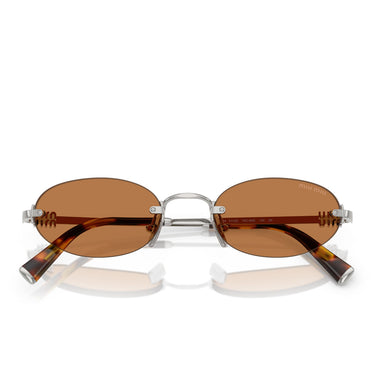 Miu Miu Occhiali da Sole MUA54S 1BC90Q Argento/Marrone Donna 5