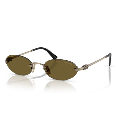 Miu Miu Occhiali da Sole MUA54S 26C09Z Oro Marrone Scuro Donna 1