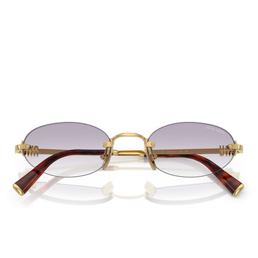 Miu Miu Occhiali da Sole MUA54S 5AK04O Oro/Grigio Sfumato Donna 5