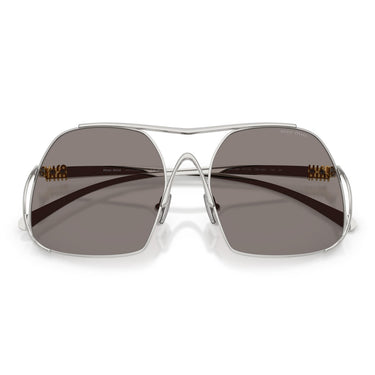 Miu Miu Lunettes de Soleil MUA55S 1BC80Q Argent/Gris Foncé Femme 4