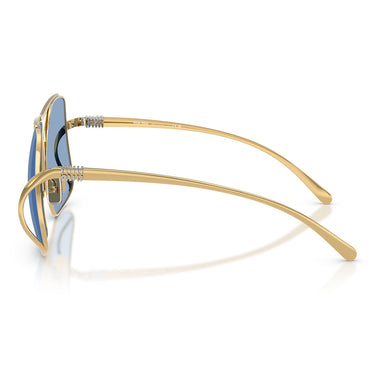 Miu Miu Lunettes de Soleil MUA55S 5AK30U Or/Bleu Femme 2