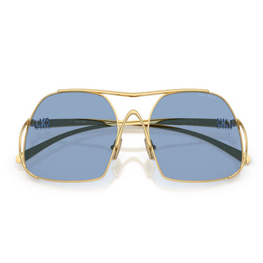 Miu Miu Lunettes de Soleil MUA55S 5AK30U Or/Bleu Femme 4