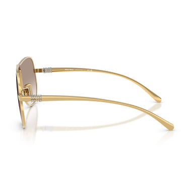 Miu Miu Occhiali da Sole MUA56S 5AK90L Oro Trasparente Sfumato Marrone Donna 3