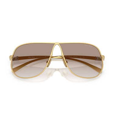 Miu Miu Occhiali da Sole MUA56S 5AK90L Oro Trasparente Sfumato Marrone Donna 5