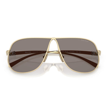 Miu Miu Lunettes de Soleil MUA56S ZVN80Q Or Pâle Gris Foncé Femme  5
