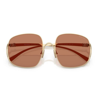 Miu Miu Occhiali da Sole MUA57S ZVN90Q Oro Pallido Marrone Donna 5