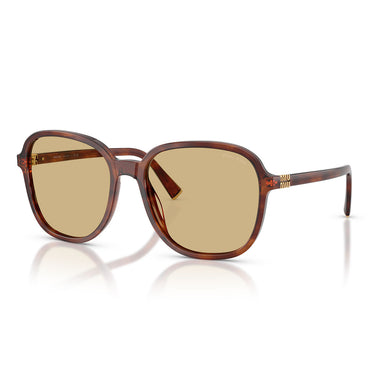 Miu Miu Okulary Przeciwsłoneczne MUB01S 26E10R Tabacco Striato/Giallo Damskie 1