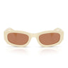 Miu Miu Sonnenbrille MUB04S 21D90Q Weiß Milch/Braun Damen