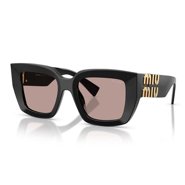 Miu Miu Occhiali da Sole MUB05S 16K20I Nero Viola Chiaro Marrone Donna 2