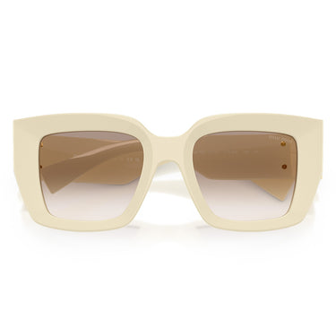 Miu Miu Occhiali da Sole MUB05S 21D90L Bianco Latte Trasparente Sfumato Marrone Donna 5