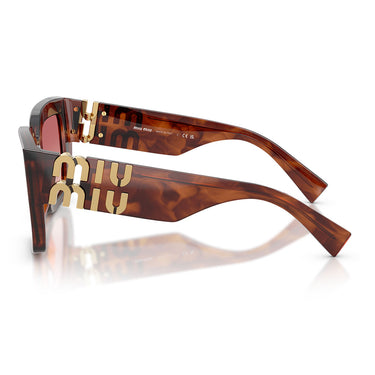 Miu Miu Occhiali da Sole MUB05S 26E50U Tabacco Striato Rosso Sfumato Donna3
