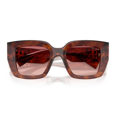 Miu Miu Occhiali da Sole MUB05S 26E50U Tabacco Striato Rosso Sfumato Donna 5