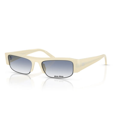 Miu Miu Occhiali da Sole MUB07S 22Q80O Bianco Crema Blu Sfumato Donna 2
