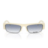 Miu Miu Occhiali da Sole MUB07S 22Q80O Bianco Crema Blu Sfumato Donna 
