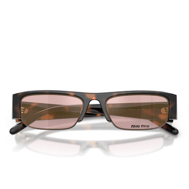 Miu Miu Occhiali da Sole MUB07S 23A91C Marrone Malva Rosa Specchiato Oro Donna 5