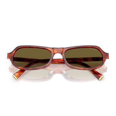 Miu Miu Occhiali da Sole MUB10SU 11P09Z Marrone Cognac/Marrone Scuro Donna 4