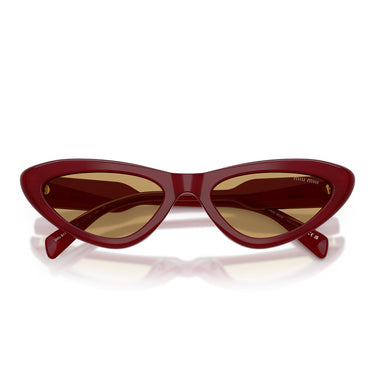 Miu Miu Occhiali da Sole MUB11SU 21I10Y Burgundy Opalino Marrone Donna 4