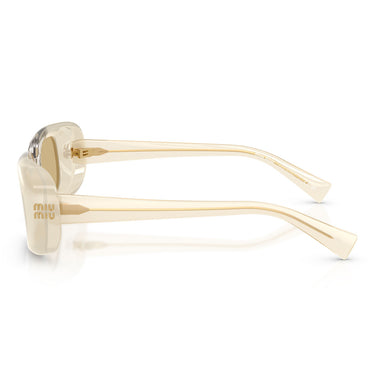 Miu Miu Occhiali da Sole MUB13S 21R10R Latte Opalino Giallo Donna 3