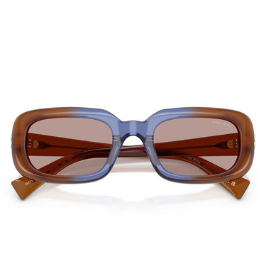 Miu Miu Occhiali da Sole MUB13S 22R20I Marrone Opalino Blu Viola Chiaro Marrone Donna 5