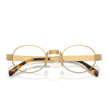 Miu Miu Occhiali da Sole MUB51S 5AK10W Oro/Trasparente con Filtro Luce Blu Donna 5
