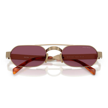 Miu Miu Occhiali da Sole MUB52S 7OE30Y Ottone/Violetto Scuro Donna 4