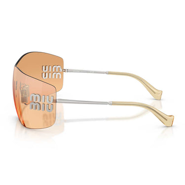 Miu Miu Occhiali da Sole MUB53S 1BC80Y Argento/Arancione Specchiato Donna 3