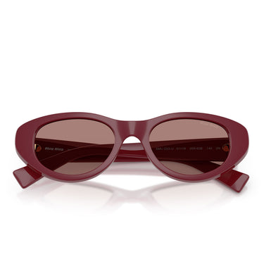 Miu Miu Occhiali da Sole MUC03SU 25R60B Bordeaux Marrone Chiaro Donna 5