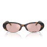Miu Miu Occhiali da Sole MUC05SU 23A91C Marrone Malva Rosa Specchiato Oro Donna 