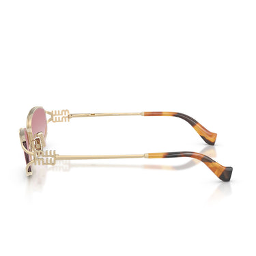 Miu Miu Occhiali da Sole MUC51S ZVN70O Oro Pallido/Trasparente Sfumato Rosa Donna