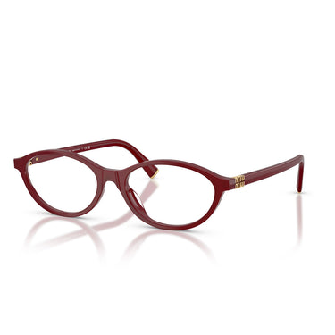 Miu Miu Occhiali da Vista MU09XV 21I1O1 Borgogna Opalino/Trasparente Donna