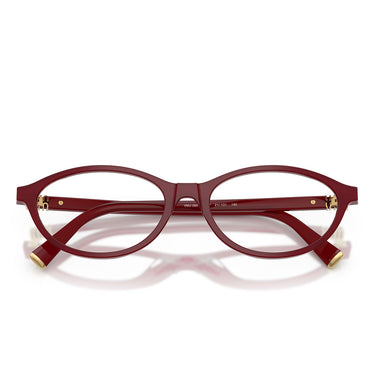 Miu Miu Occhiali da Vista MU09XV 21I1O1 Borgogna Opalino/Trasparente Donna
