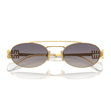 Miu Miu Occhiali da Sole MU54ZS 5AK30C Oro/Grigio Specchio Donna 5