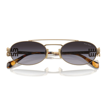 Miu Miu Occhiali da Sole MU54ZS 7OE5D1 Oro/Grigio Sfumato Donna 