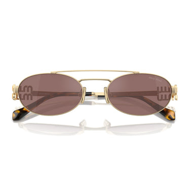 Miu Miu Occhiali da Sole MU54ZS ZVN70D Oro/Marrone Donna 5