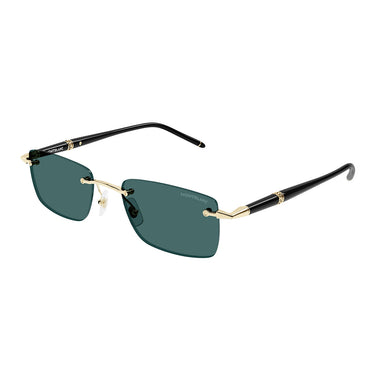Montblanc Sonnenbrille MB0344S 006 Gold/Dunkelgrün Herren