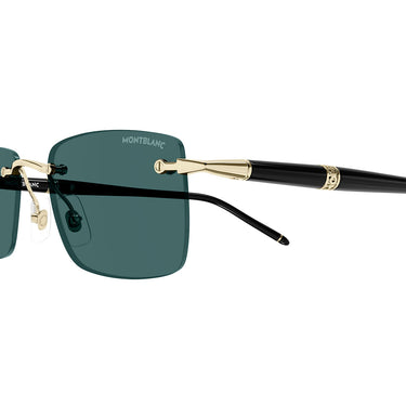 Montblanc Sonnenbrille MB0344S 006 Gold/Dunkelgrün Herren