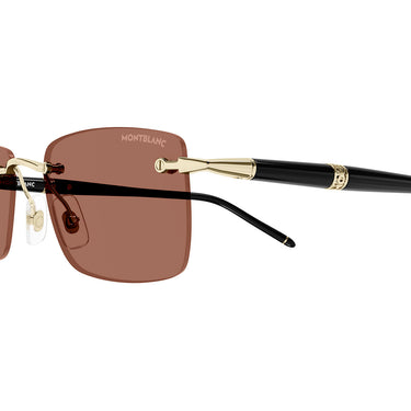 Montblanc Sonnenbrille MB0344S 007 Gold/Orange Herren