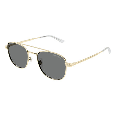 Montblanc Sunglasses MB0363S 001 Gold/Light Gray Men