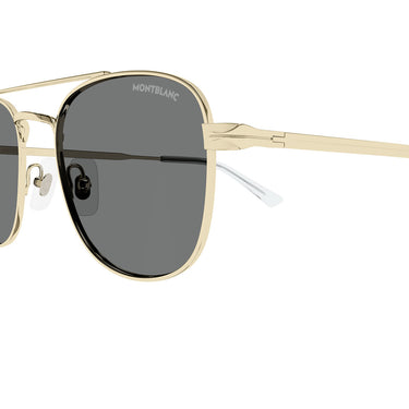 Montblanc Sunglasses MB0363S 001 Gold/Light Gray Men