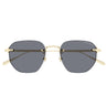 Montblanc Sunglasses MB0405S 001 Gold/Light Gray Men