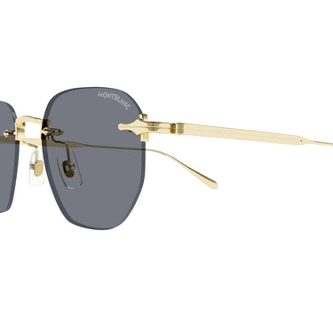 Montblanc Sunglasses MB0405S 001 Gold/Light Gray Men 3