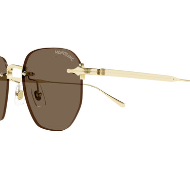 Montblanc Sunglasses MB0405S 002 Gold/Brown Men 3