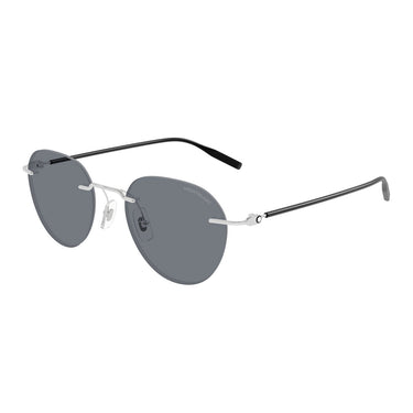 Montblanc Occhiali da Sole MB0428S 002 Argento Grigio Uomo 1