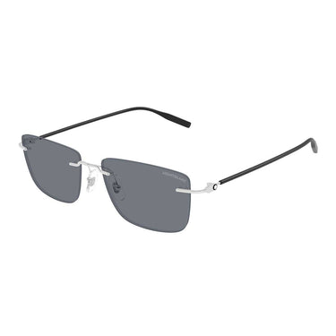 Montblanc Occhiali da Sole MB0429S 002 Argento/Grigio Uomo 2