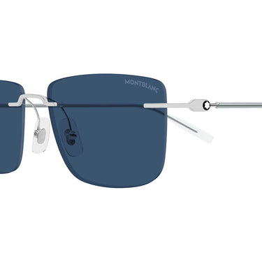 Montblanc Occhiali da Sole MB0429S 004 Argento/Blu Uomo 3