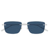 Montblanc Occhiali da Sole MB0429S 004 Argento/Blu Uomo