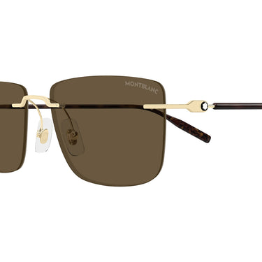 Montblanc Occhiali da Sole MB0429S 005 Oro/Marrone Uomo 2